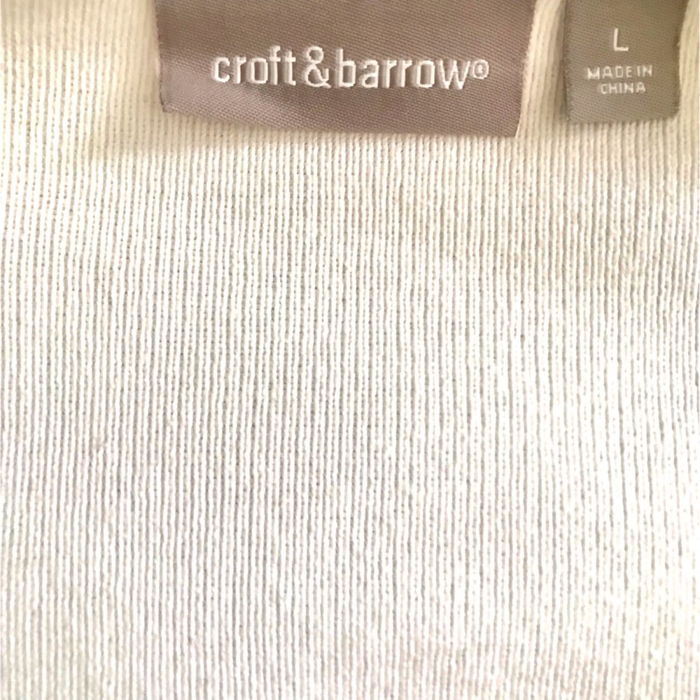 Croft & Barrow Ivory Pearl Button Cardigan - Picture 5 of 5